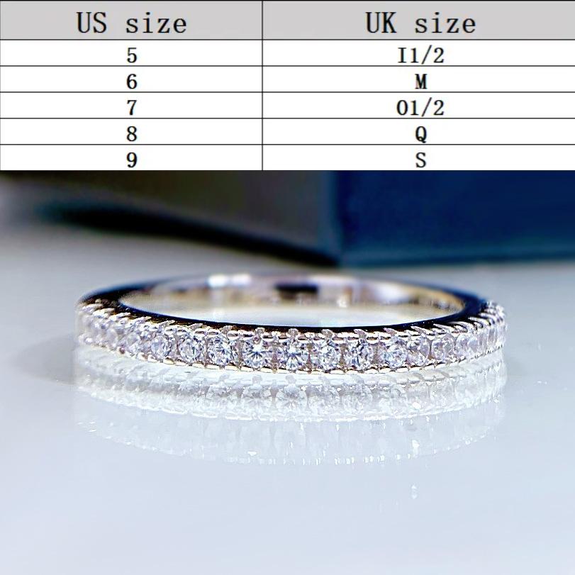S925 Sterling Silver Full Ring 6A Cubic Zirconia Ring fashion jewelry accessory woman girl promise ring-130(35%)