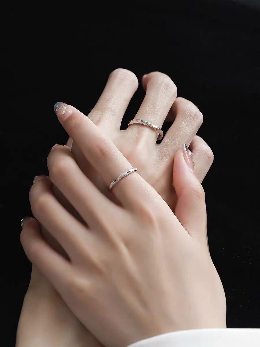S925 Sterling Silver Mobius Ring Couple Plain Pair Ring -539 weddingring(45%)