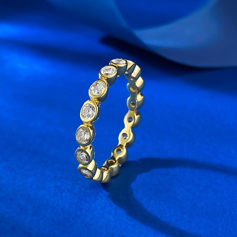 S925 Sterling Silver Pigeon Egg Band 6A Cubic Zirconia Ring jewellery-128(45%)