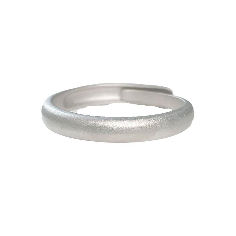 S925 Sterling Silver Matte Couple Rings Plain Band - 537 weddingring(45%)