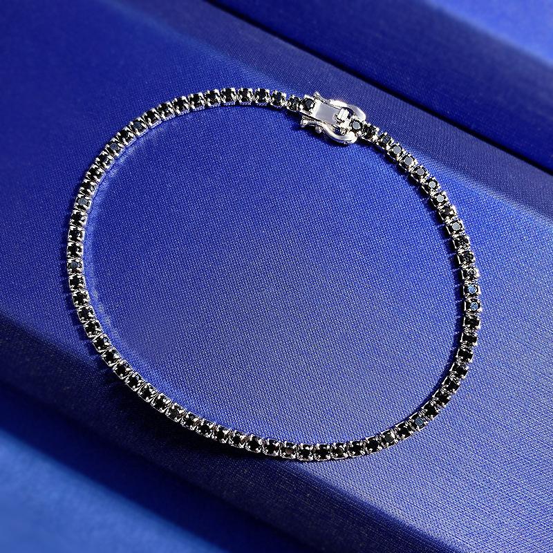 S925 Sterling Silver Tennis Row Zirconia Full Oval Stones 6A Cubic Zirconia Bracelet-301(45%)