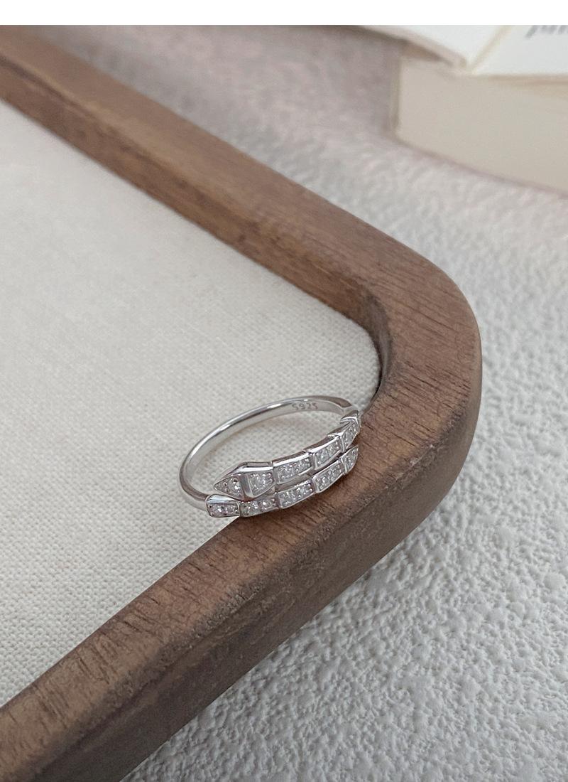 S925 Sterling Silver Snake-Shaped Ring Open Ring For Women -506(45%)