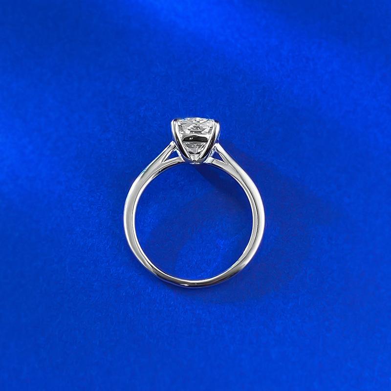 S925 Sterling Silver Cushion Shape Fat Square Ring 7*9mm 8A Cubic Zirconia Ring-574(35%)