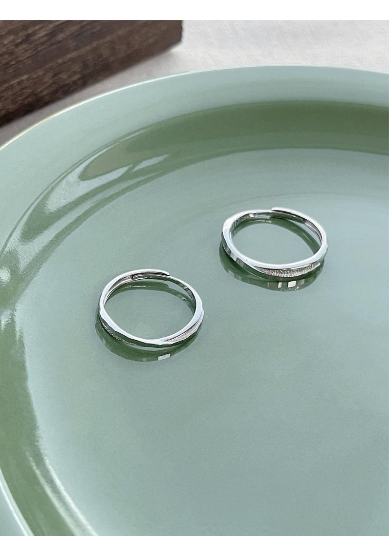 S925 Sterling Silver Mobius Plain Band Couple Rings Pair - 526 weddingring(45%)