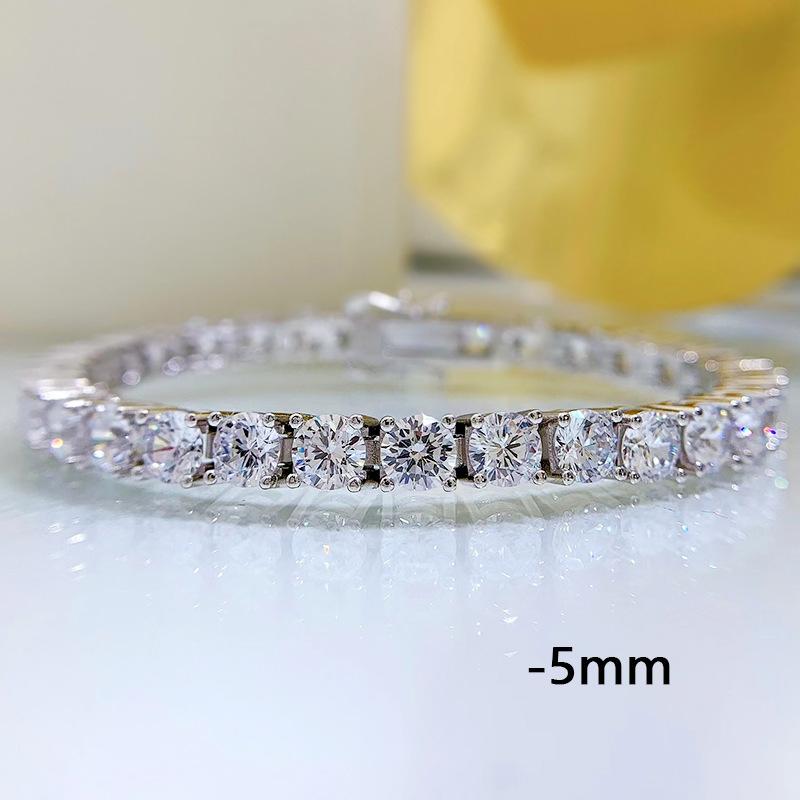 S925 Sterling Silver Full Oval Stones Tennis Bracelet 8A Cubic Zirconia Bracelet(15%)