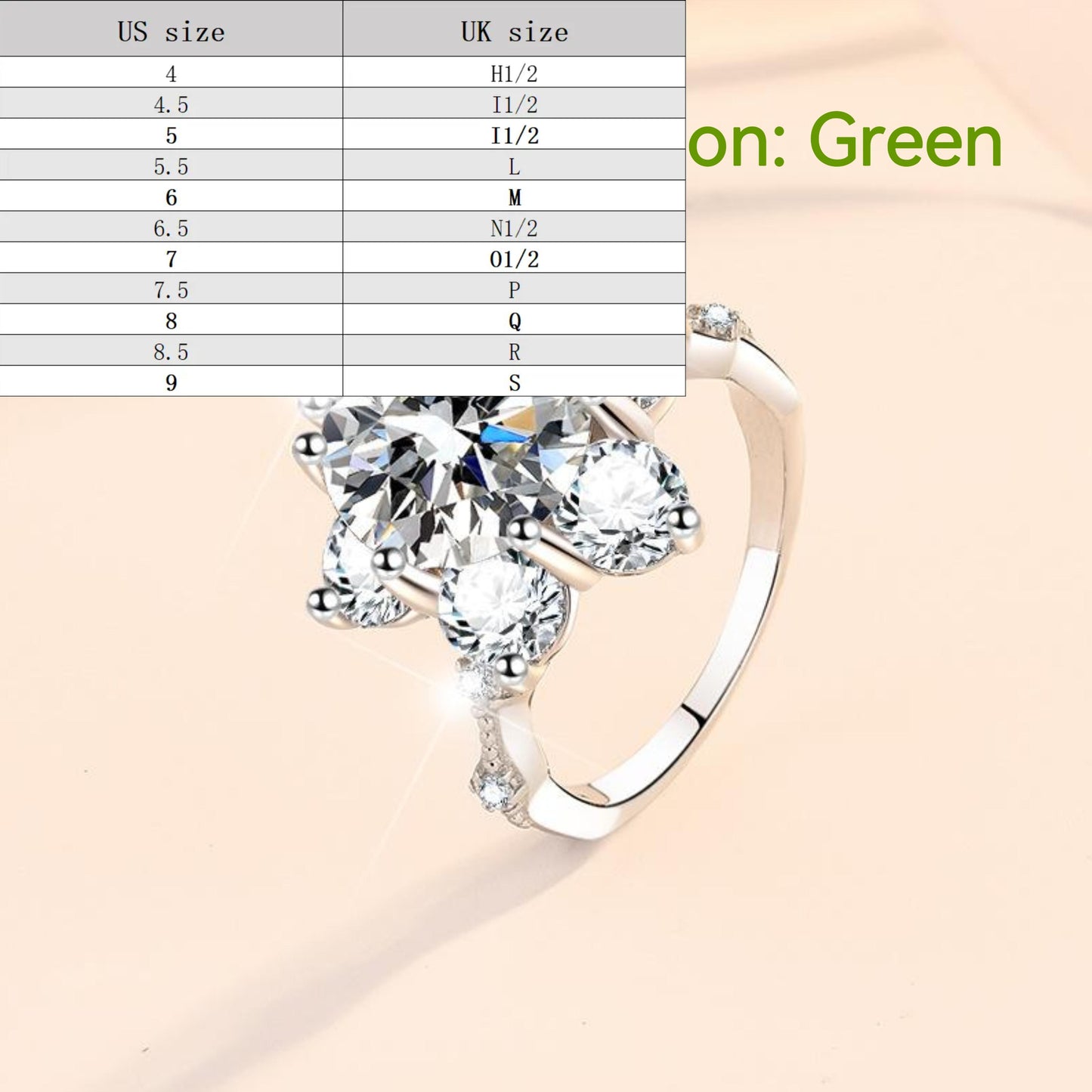 S925 Sterling Silver Synthetic Moissanite Ring Flower Ring fashion jewelry accessory woman girl promise ring-225(35%)