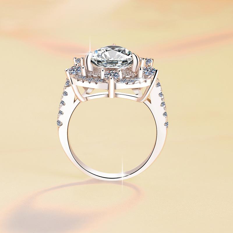 8A Cubic Zirconia S925 Sterling Silver Water Drop Pear Shape Ring 5 Carats-449(25%)