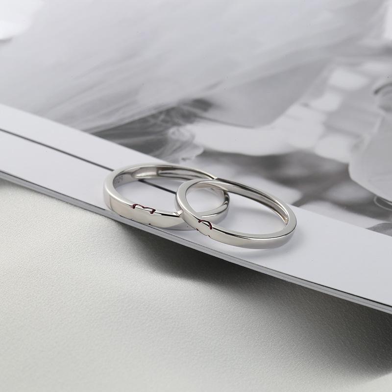S925 Sterling Silver Love Couple Open Ring-493 weddingring(45%)