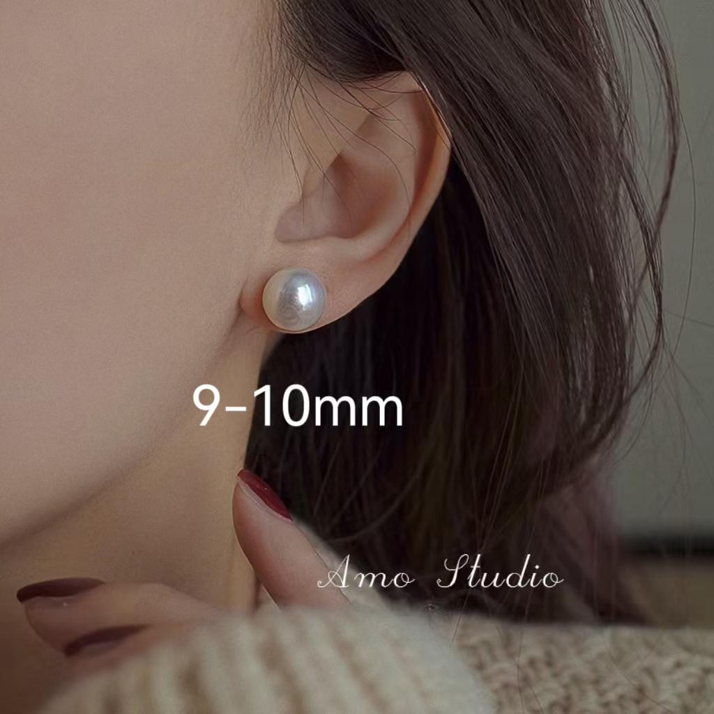 S925 Sterling Silver Earrings 9-10mm -649