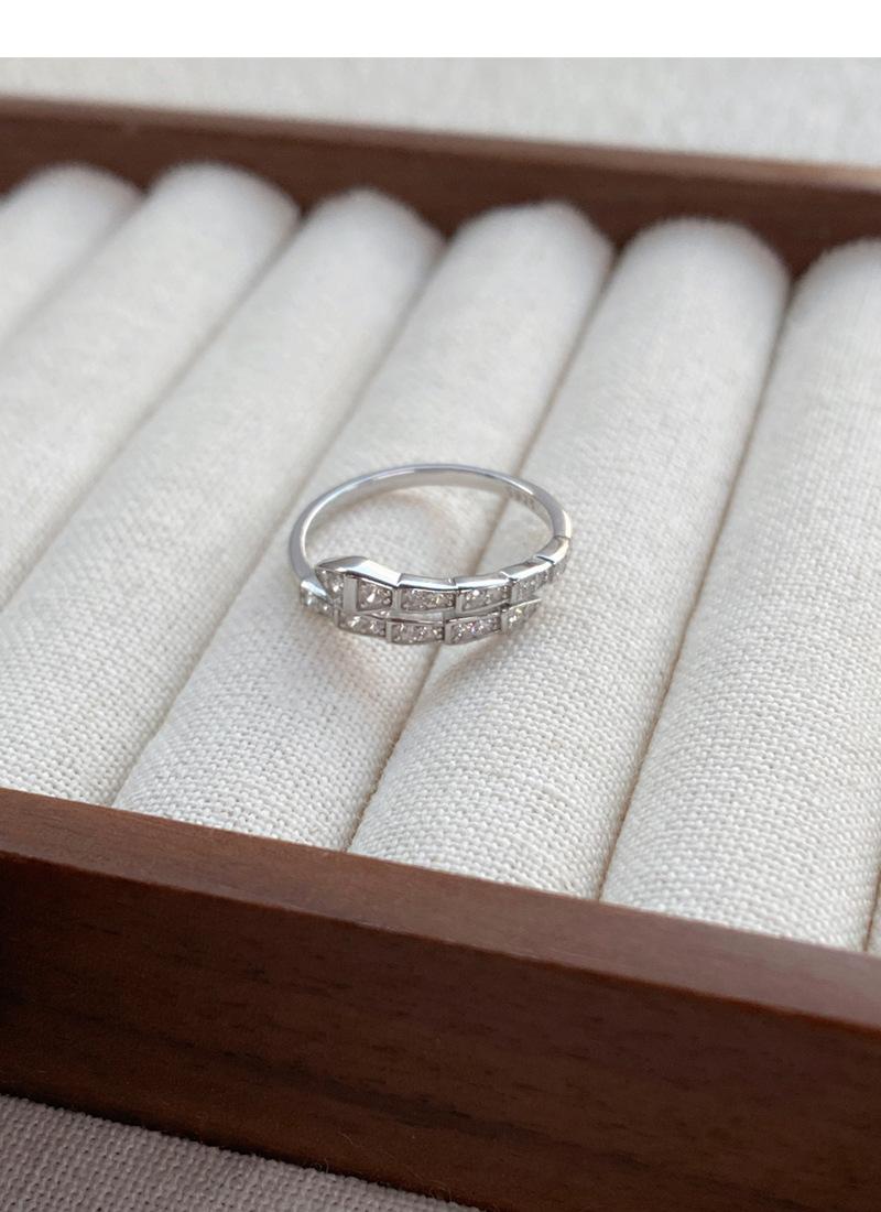 S925 Sterling Silver Snake-Shaped Ring Open Ring For Women -506(45%)