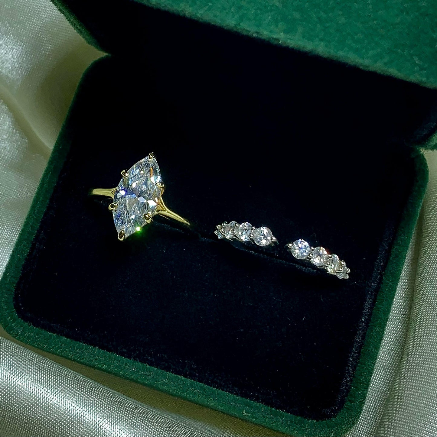 S925 Marquise Ring 7*14mm 6A Cubic Zirconia Ring Plain Circle fashion jewelry accessory woman girl promise ring-103(35%)