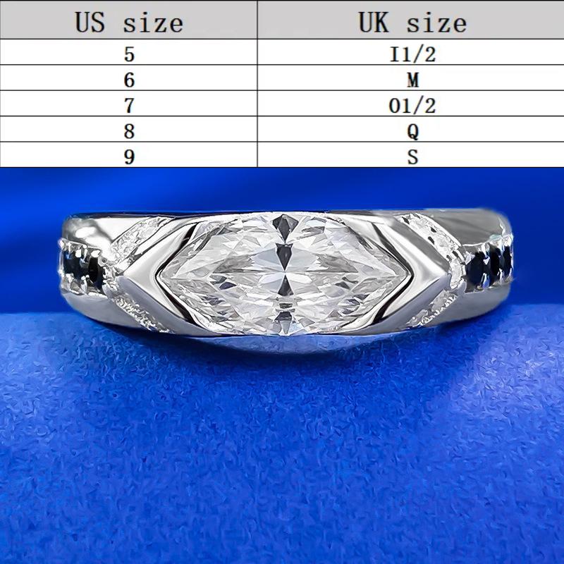 S925 Sterling Silver Marquise Cut Horse Eye Ring 5*10mm 6A Cubic Zirconia Ring fashion jewelry accessory woman girl promise ring-412(35%)