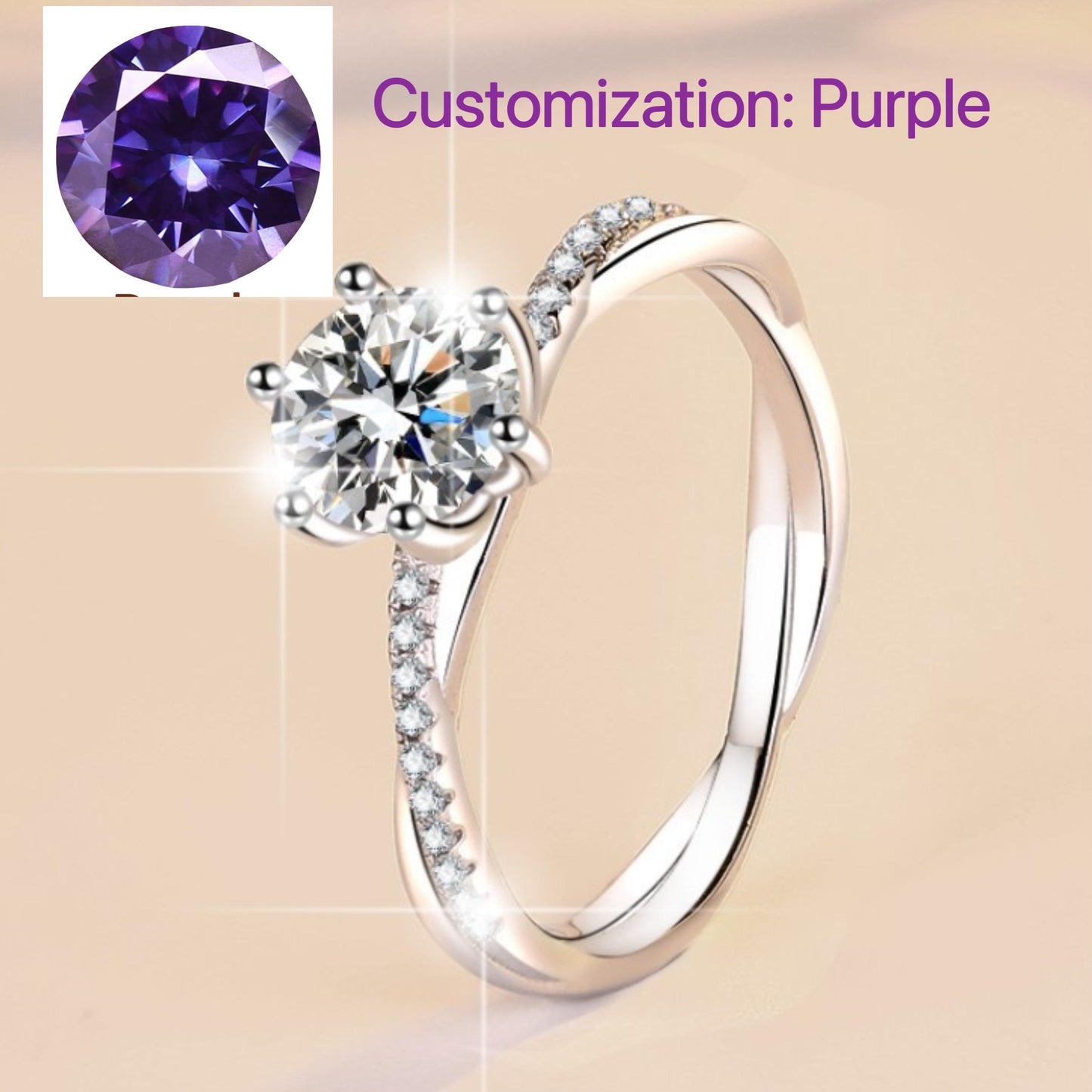 NO.113 S925 Sterling Silver Love Interwoven Ring Synthetic Moissanite Ring fashion jewelry accessory woman girl promise ring Springtok