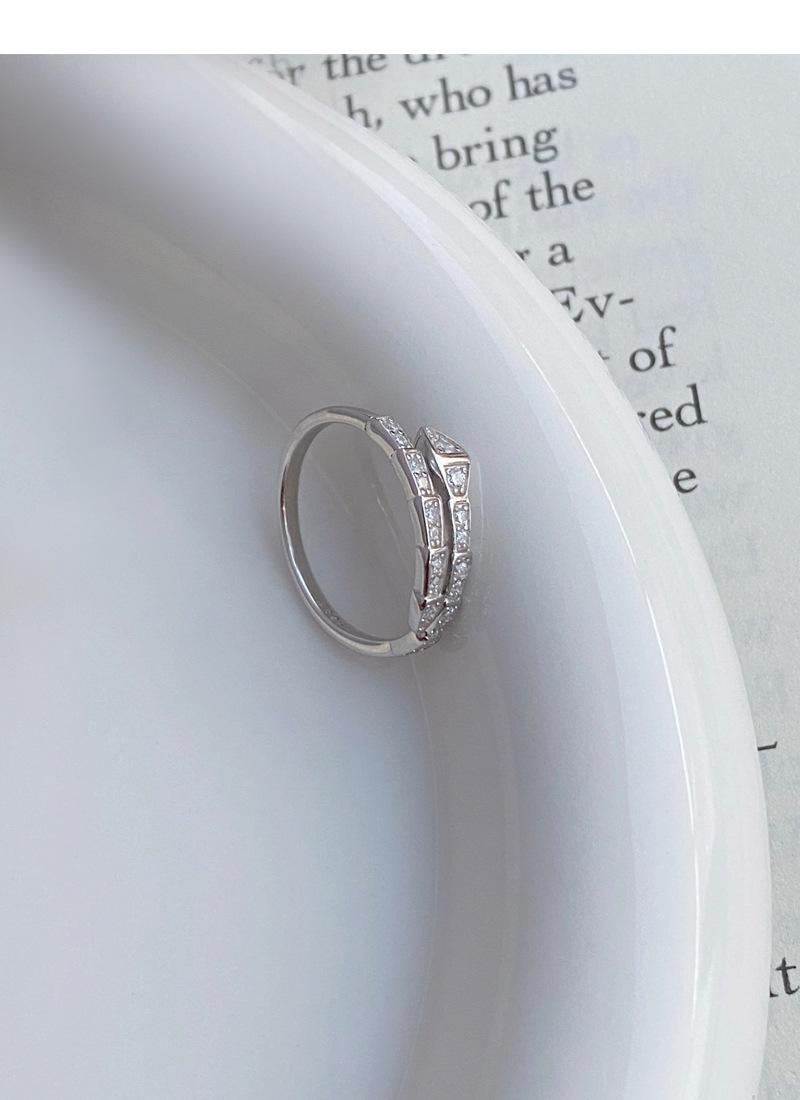 S925 Sterling Silver Snake-Shaped Ring Open Ring For Women -506(45%)