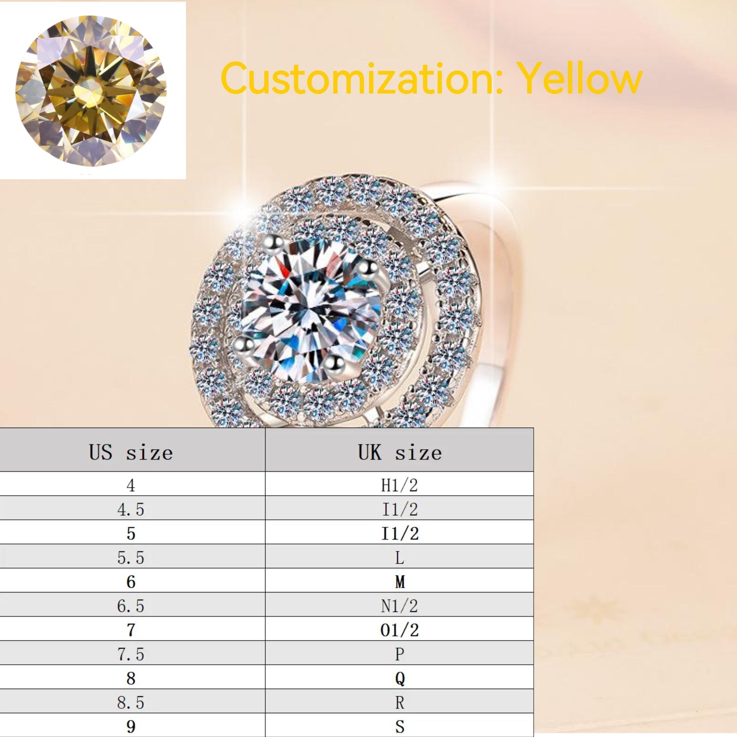 S925 Sterling Silver Ring Sunflower  Synthetic Moissanite fashion jewelry accessory woman girl promise ring-251(35%)