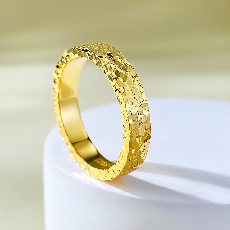 NO.090 S925 Sterling Silver Crushed Ice Ring fashion jewelry accessory woman girl promise ring Springtok